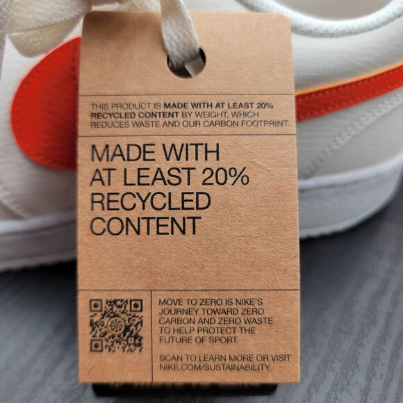 Nike Court Vision Low 'Sail Safety Orange' - Men's 9.5 DH2987-115 - Picture 9 of 10